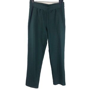 Denim & Co. Active Pull-On Straight Leg Knit Pants Green Size S Pockets